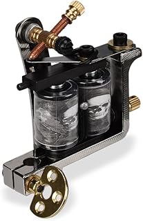 TTOOGO Coils Tattoo Machine - 10 Wraps Ice Iron Silver Moon Mist Coil Tattoo Machine Tattoo Equipment Beauty Tools for Liner Shader Coloring Beginner Tattoo Artists,Shader