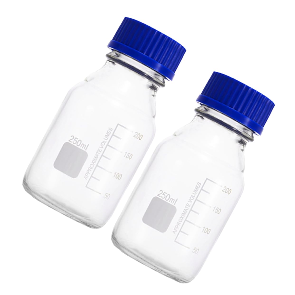 OUNONA 6piezas Frascos De Para Botellas De Almacenamiento Boca Ancha y Líneas De Graduación De Unidades Para Muestras Químicas y Reacciones Entornos Científicos