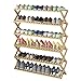 6 Tier Schuhzahnstangen-Organisator Heavy Duty Stehen Lagerung for 24-30 Paare Schuhe, Schnellmontage ohne zusätzliches Werkzeug 100 x 25 x 113 cm