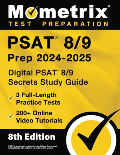 Mometrix Bowling, Matthew Psat 8/9 Prep 2024-2025: 3 Full-Length Practice Tests cover