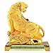 BOYULL Chinese Zodiac Tiger Golden Resin Collectible Figurines Table Decor Statue