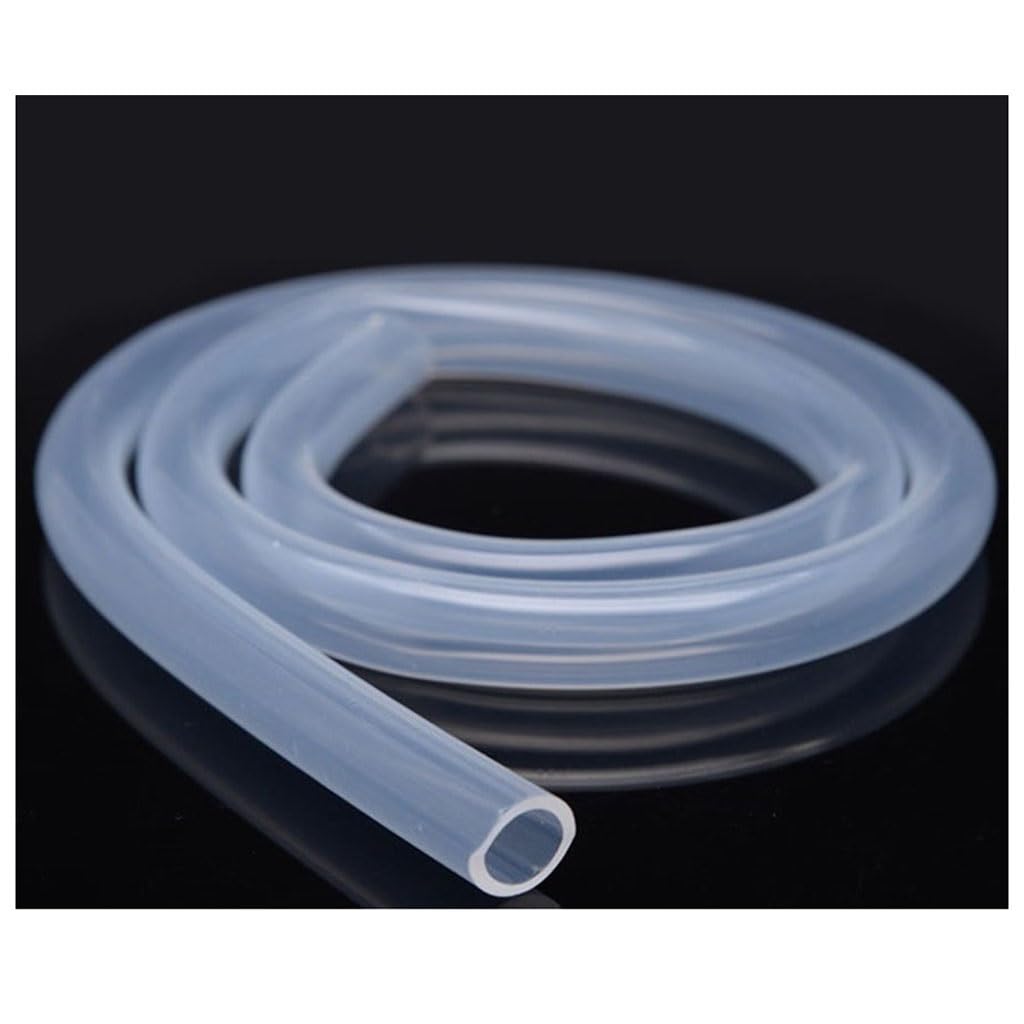 Manguera de goma, tubo de plástico, tubo de silicona transparente de grado alimenticio de 5 m, diámetro exterior de 4, 5, 6, 8, 10 y 12 mm, manguera flexible for leche y cerveza, gel de sílice (1 unid