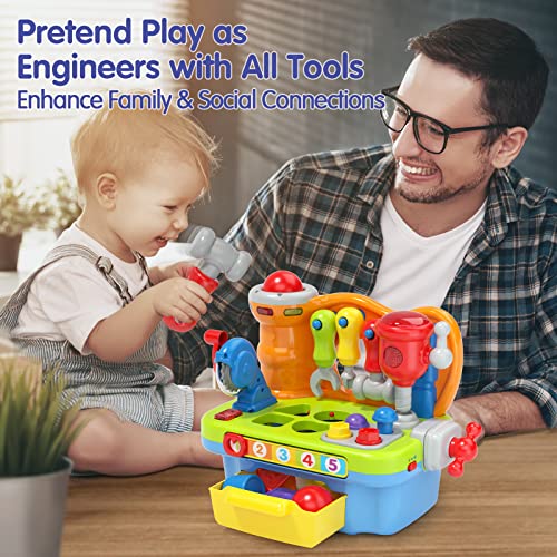 Toys For 1 Year Old Boy Gifts Toy 9 In 1 Multifunction Music Light Workbench 2 1 Year Old Toys For Boys Baby Toys 12-18 Months 2 1 One Year Old Boy Birthday Gift Toddler Baby Boy Toys For 1 + Year Old #TOP3