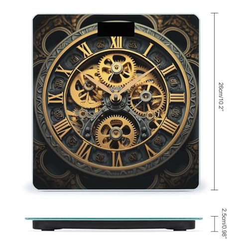 Báscula digital de baño con vidrio templado y pantalla LCD miniatura 2