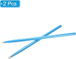 PATIKIL Maple Wood Drumstick Anti Slip Drum Stick 7A Blue 1 Pair for Drumming Musical Instrument Percussion