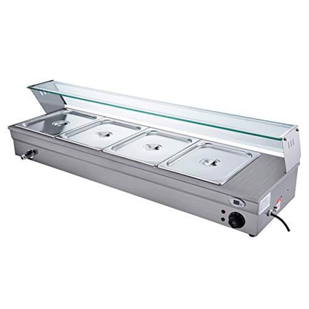 Scaldavivande elettrico da banco, 2000 W, automatico, multifunzione, con 4 pentole, per uso commerciale e ristorante