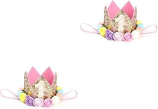 TOYANDONA 2 Peças Acessórios De Cabelo Coroa De Bebê Para Crianças Laços De Cabelo Para Crianças Laços De Cabelo De Bebê Laços De Cabelo Infantis Tiaras Crwon Tiara De Aniversário De Bebê