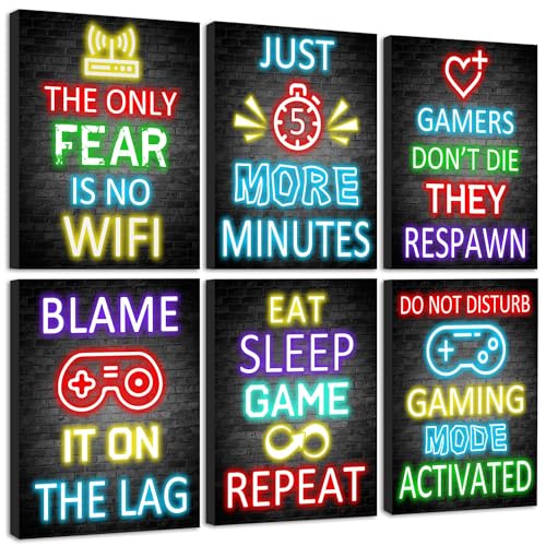 KUVIOKE Video Gamer Room Decor for Teen Boys Gaming Wall