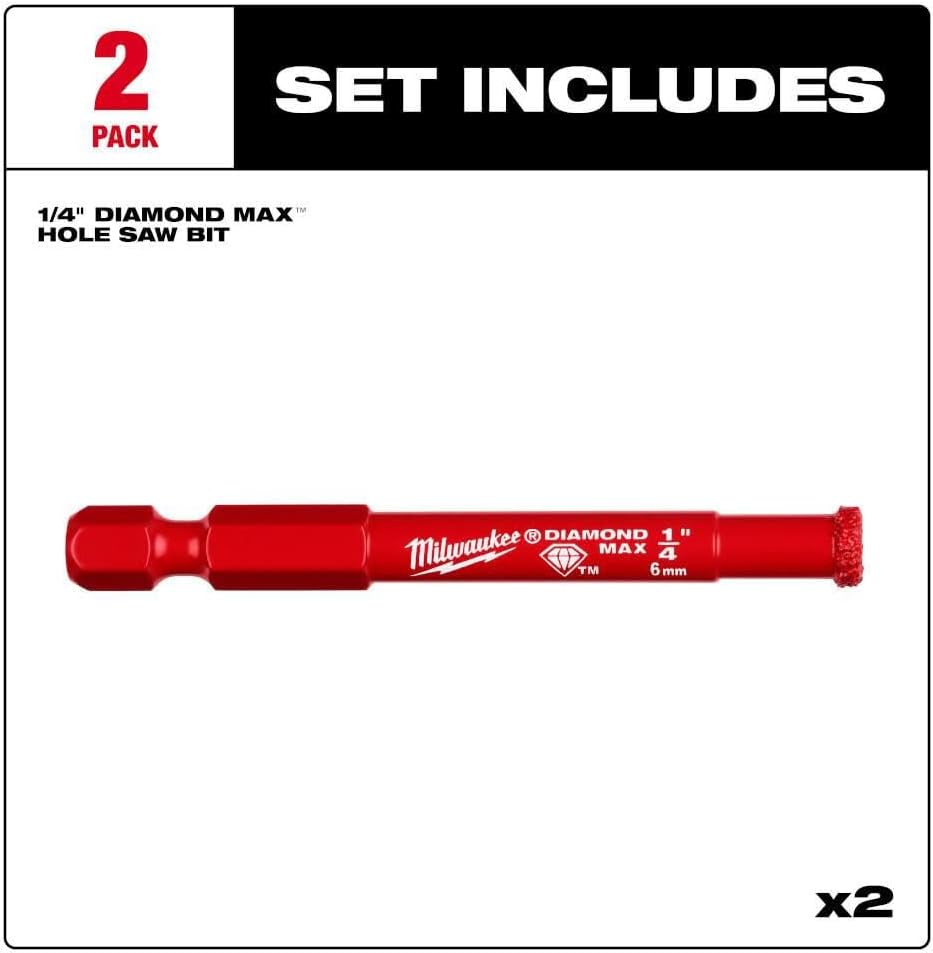 1/4 in. Diamond MAX Diamond GRIT Hole Saw 2 PK