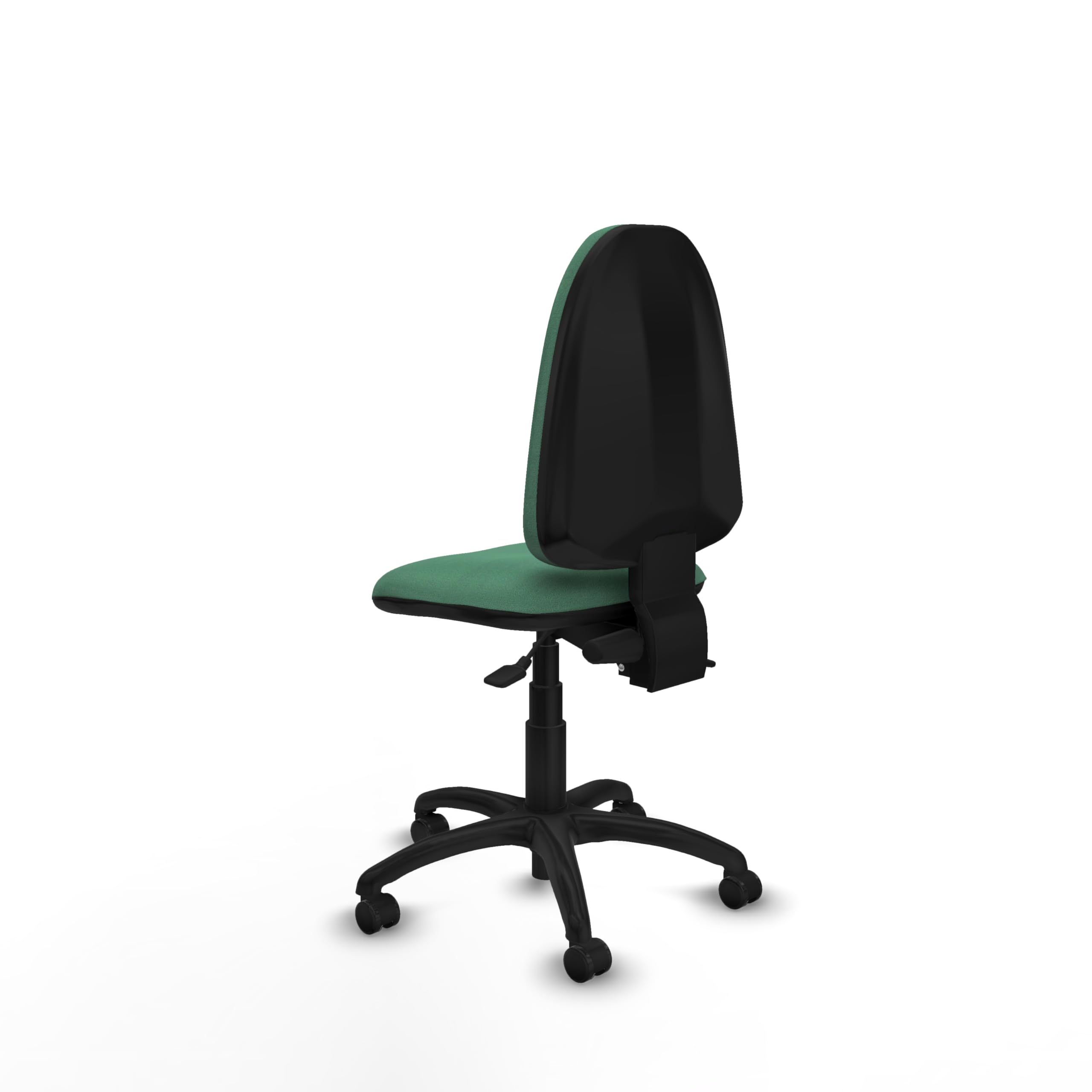 Piqueras y Crespo - Silla para Costureras Aýna sin Brazos. Equipado con Asincro y Espuma de Corte. con Ruedas Autofrenantes. Verde Esmeralda