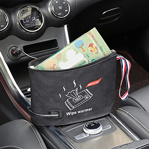 Image of USB Baby Wipe Warmer, DDSKY 12V Portable Car Wipes Heater Warmer Baby Wipes Thermostat Heating Bag,Baby Infant Wet Wipes Warmer Bag for Travel and On The Go,9.45 x 6.3 inch