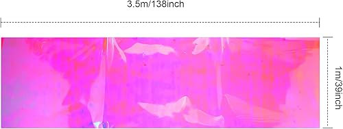 Miniatura 3 de Outus Película de celofán iridiscente de celofán arcoíris, decoración de manualidades para cestas de regalo, suministros de mariposas de hadas,