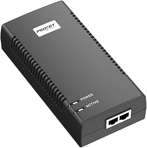 Miniatura 1 de Inyector Gigabit 90W POE++, alimentación a través de Ethernet 55V 1000Mbps, adecuado para dispositivos 802.3afatbt, Plug and Play, protector de