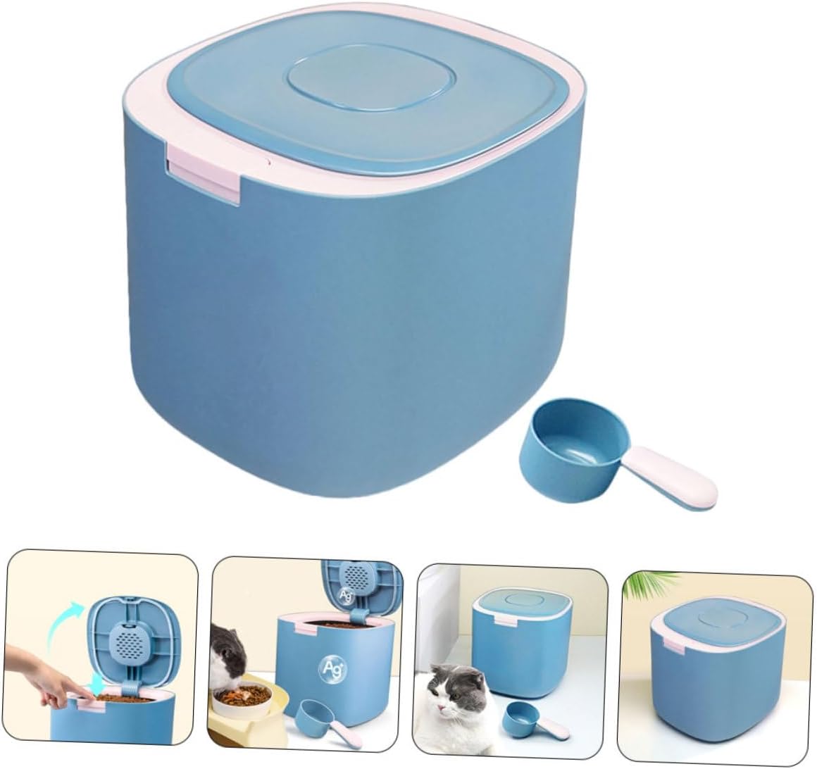 11l Airtight Pet Food Storage Container with Lid Moisture-proof Dog and Cat Food Bucket Sturdy Storage Bin for Household Use