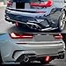 Rear Diffuser Lip Compatibility with 2019-2022 3 Series G20 330e 330i M340i M Sport, Rear Bumper Diffuser Lip Spoiler with Brake LED Light Gloss Black
