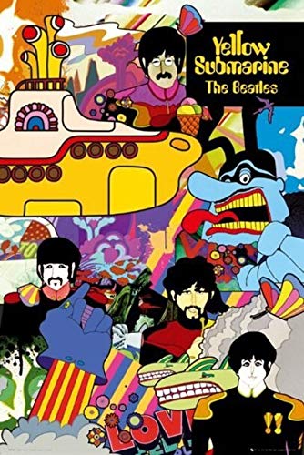 「ビートルズ/イエローサブマリン」ポスター Amazon.co.jp: キャラクターポスター、風景ポスター ビートルズ