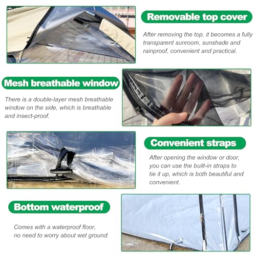 Carpa transparente para 2 personas para exteriores miniatura 6
