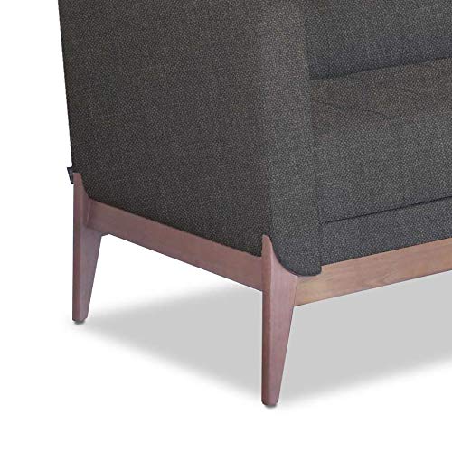 Sofá 3 Lugares Brooks Linho Cinza 180 cm