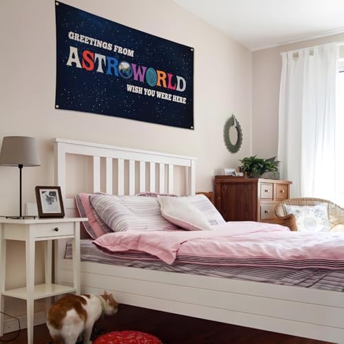 Astro Flag Wall Banner, 3x5 Feet, Space Theme Room Decor for Bedroom, Tapestry for College Dorm Room Decor, Man Cave with Installation Tools,,Double-sided high-definition printing Free installation tools included image 4