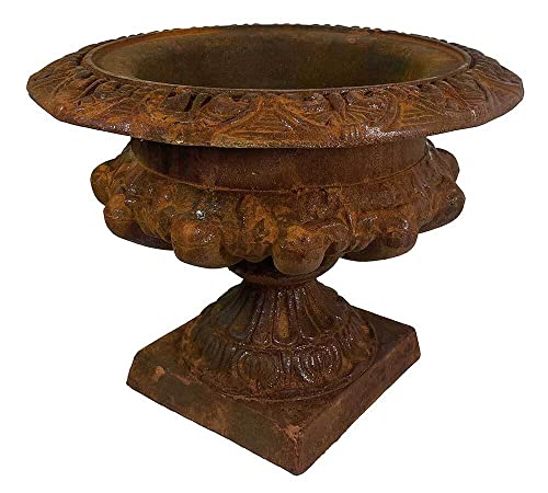 zeitzone Französische Vase Gusseisen Groß Pflanztopf Schwer Edelrost Antik-Stil