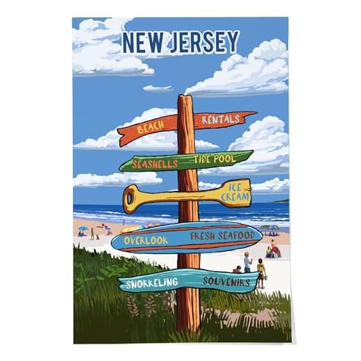 New Jersey Coastal Wall Art Print