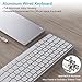 All-Aluminum Wired Keyboard for Apple Mac OS,Plug-n-Play Cable Connection in USB-A+C Port,Full Size USB Keyboard with Numeric Keypad for iMac/Mac mini or MacBook Pro/Air Laptop