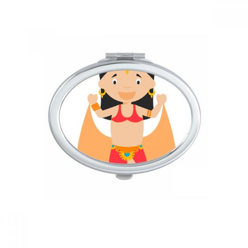 Miroir de poche portable cartoon pour des retouches beauté en voyage