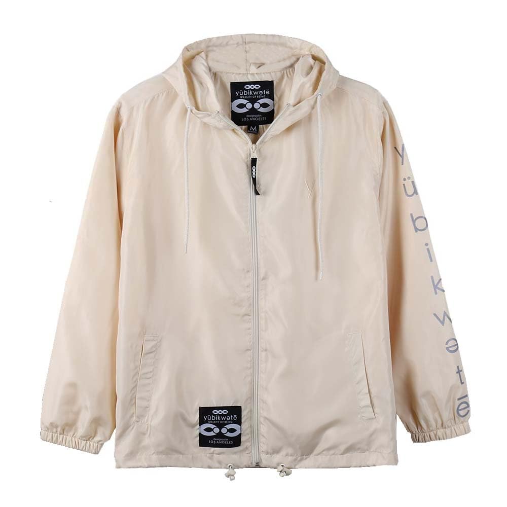 Men's Lightweight Windbreaker Jacket Water Resistant Hooded Rain Coat for Hiking Retro 90s Style