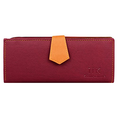 IIK COLLECTION Red Color Women’s Elegant Clutch (IIK-WC-005-RED)