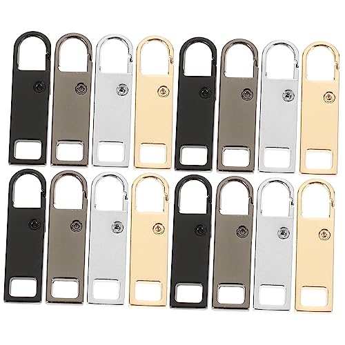 VILLCASE Mochila Com Zíper 16 Peças Fechos De Zíper De Metal Guarnição Etiquetas Removíveis Zíper De