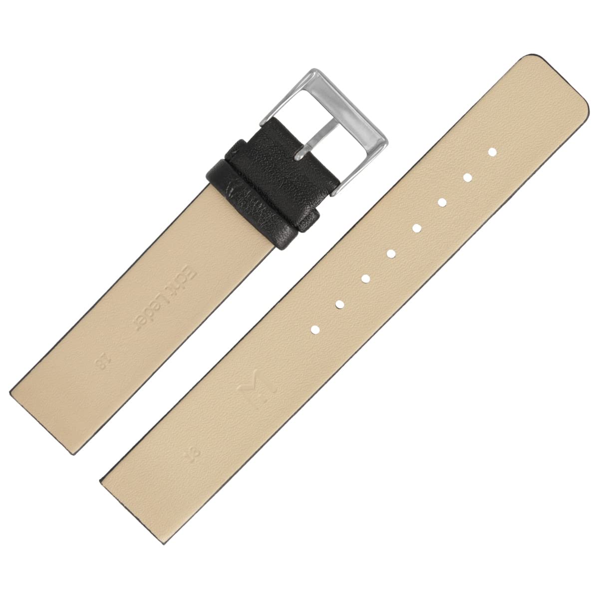 MARBURGER Uhrenarmband 22mm Leder Spezialanstoss Verschraubt - 76222