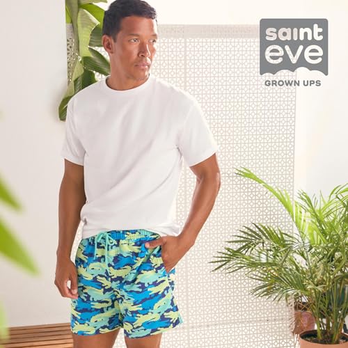 Image of Saint Eve Mens Swim Trunks 6 Inch Inseam Quick Dry Beach Shorts with Mesh Liner Dad and Me Matching