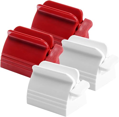 Hemoton Extrusora plástica del rodillo del exprimidor de la pasta de dientes compacto y reutilizable para el hogar del hotel