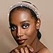 milylove Rhinestone Crystal Diamond Headbands for Women Fashionable Handmade Wide Hair Hoops Beaded Bling HairBand Hair Accessories