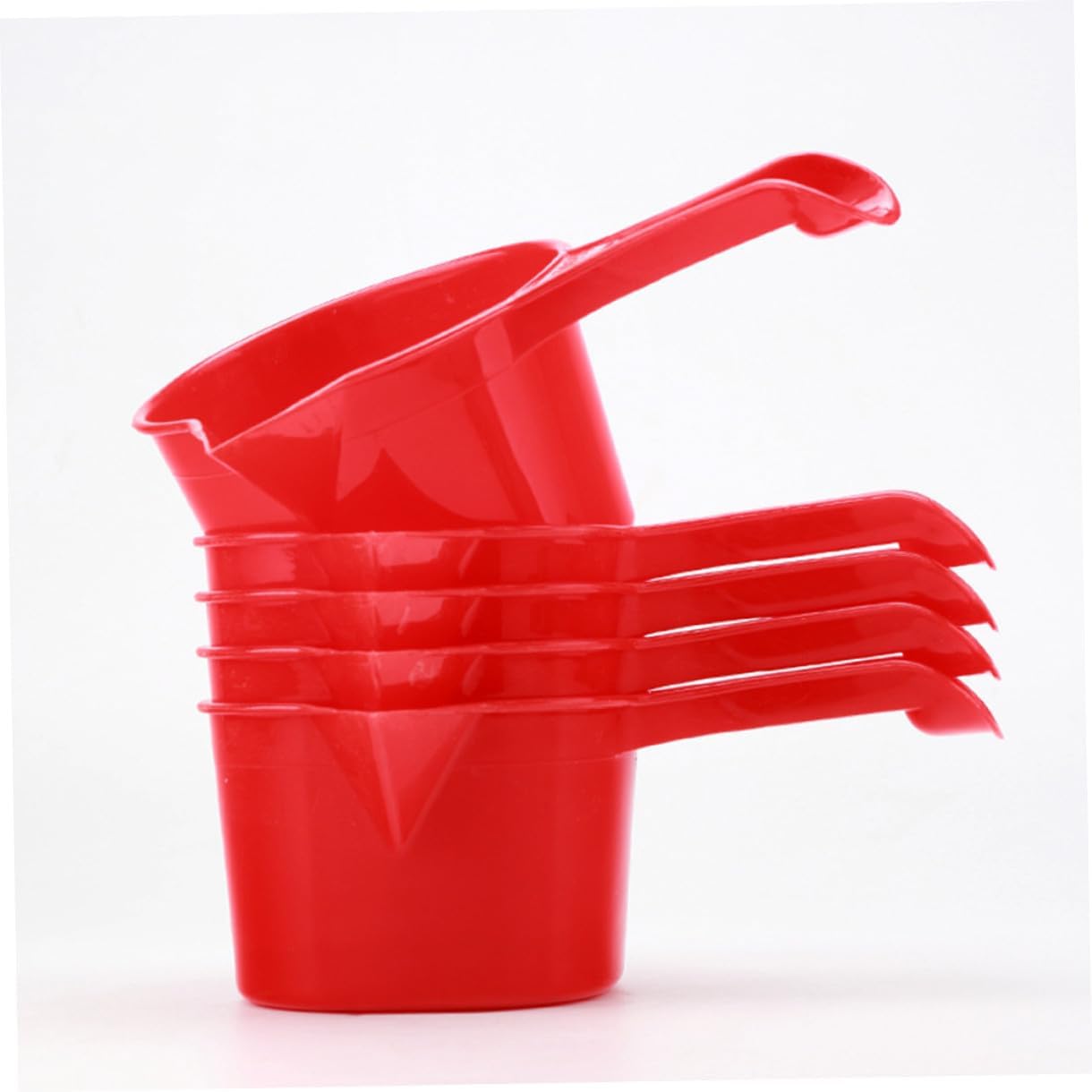 2pcs Thickened Plastic Handle Water Scoop Water Scoop Dipper Utensils Terracotta Bath Ladle with Pour Indoor Scoop Water Scoop Large Water Handle Spoon Scoops Clay Small Ladle Red