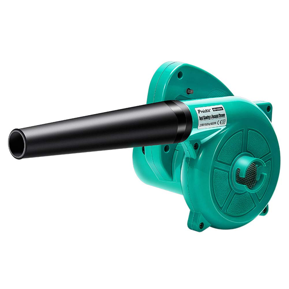 Soffiatore Elettrico con Cavo e aspirapolvere, spazzatrice da Giardino Portatile, Lunghezza Cavo 1,5 m/con Sacco di Raccolta, per Giardino, Computer, Auto