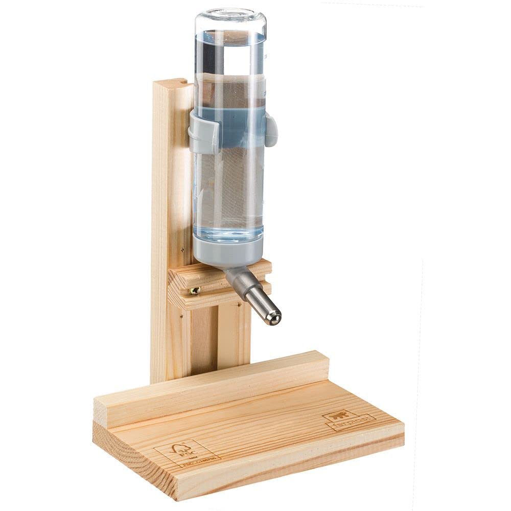 Ferplast Water Dispenser Holder, for Hamster Water Bottles 75 cc and 150 cc, Wooden Stand, Hamster, Mice, SMALL - Image 2
