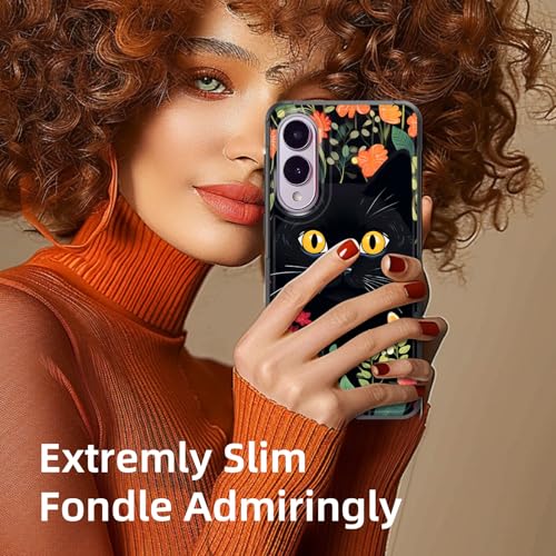 GFEWYTJYJ for Galaxy S25 Edge Case,[10 FT Military Grade Drop Protection] Non-Slip Heavy Duty Shockproof Phone Case for Samsung Galaxy S25 Edge 2025,Cute Black Cats - image 6