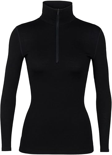 Miniatura 5 de Icebreaker Merino 260 Tech - Camiseta de manga larga con media cremallera para mujer, talla S, azul marino medianoche