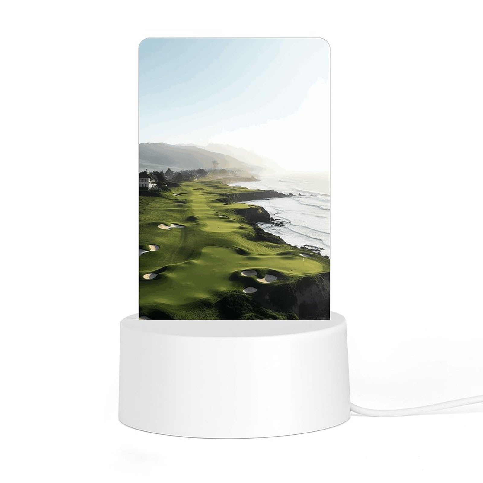 Adfgyerh Style Seaside Golf Course Night Light Acrylic Material Easy Installation, Home Decor Usb Interface Power Supply, Lamp For Restaurant Bar Cafe Room Decor