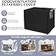 OUUTMEE Hundebox-Abdeckung, wasserdicht/Sonnenschutz/Lichtblockierend Hundekäfig-Abdeckung mit Tür und belüftetem Fenster 125cm Schwarz