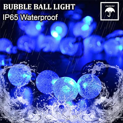 Image of fizzytech 15 LED Decorative Crystal Ball String Lights, 3 Meter Fairy Lights for Bedroom, Diwali, Christmas, Party & Home Decoration (Blue)