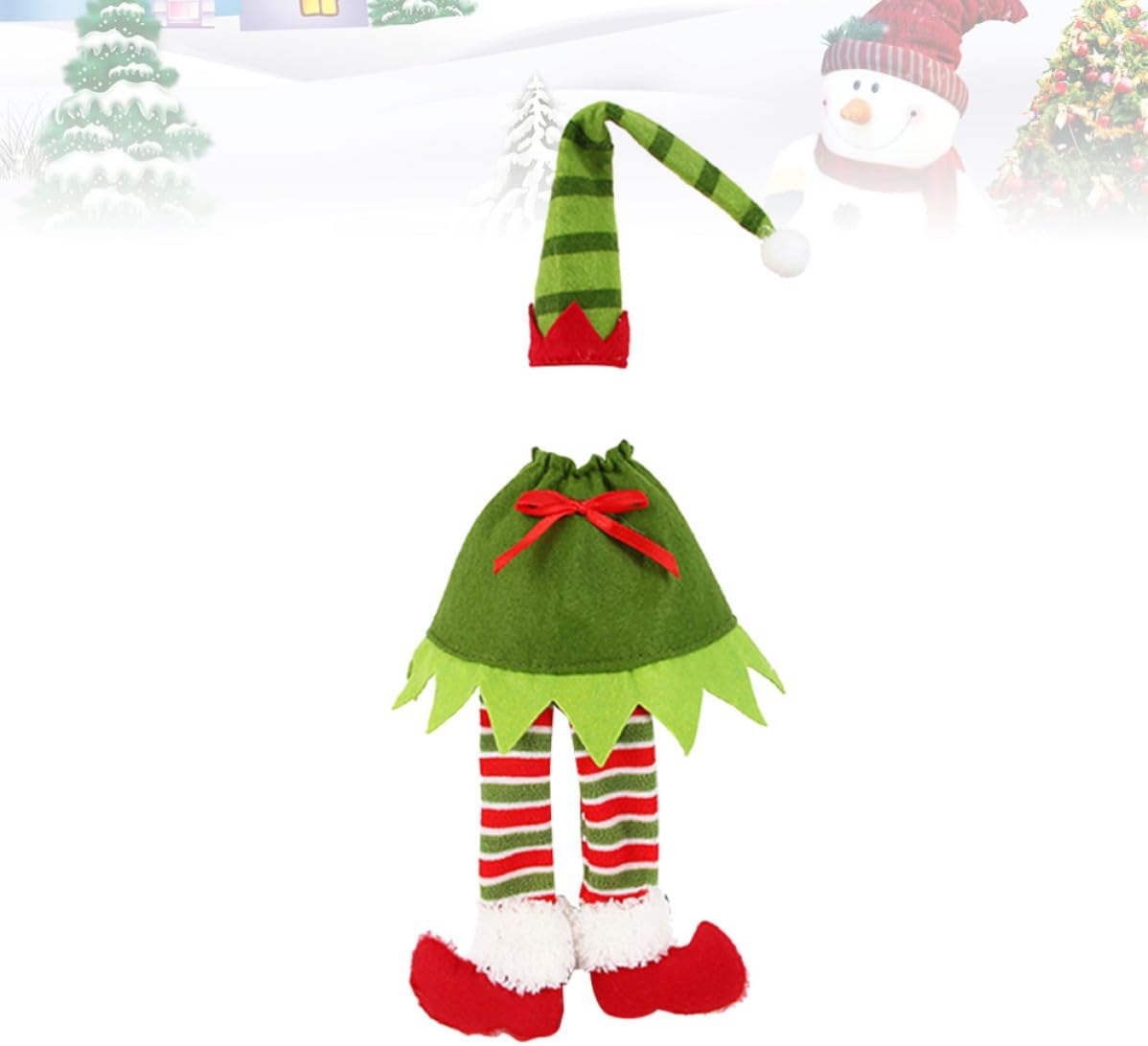 VANZACK 2pcs Christmas Wine Bottle Cover for Holiday Party Decorative Cloth image 4