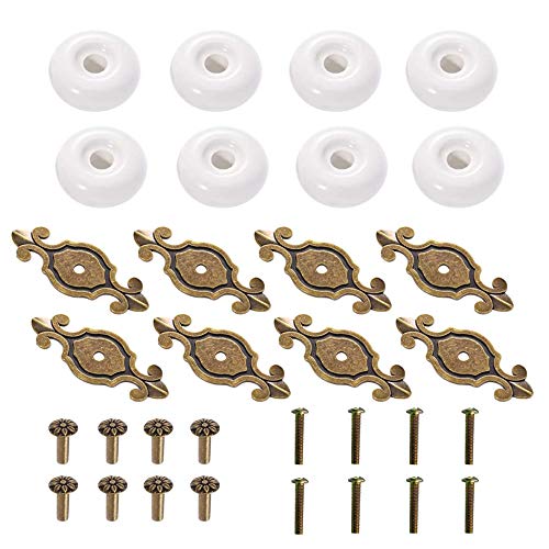 Zasiene Möbelgriffe Vintage 8 Stück Möbelknöpfe Schrankknöpfe Vintage möbelgriff Türknauf Möbelknopf Schrankknöpfe Schubladengriffe mit SchraubenZubehör