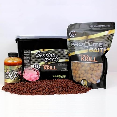 Pro Elite Baits Session Pack Gold | Carp Food | Pack Cebo para Pesca de Peces Grandes | (Antartic Krill Gold)