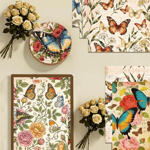 Papier scrapbooking vintage double face 30x30 cm de qualité