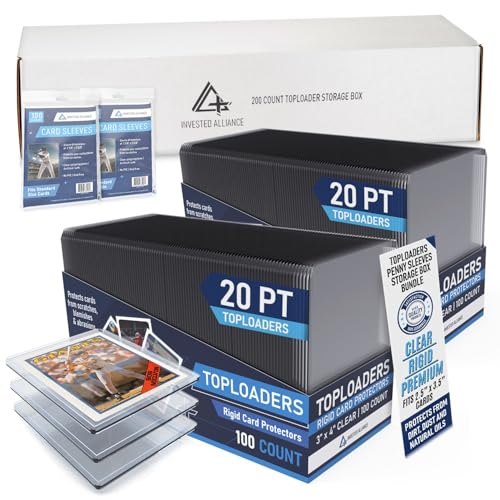 Premium Seamless 20PT - 360PT Thick Top Loaders for Cards | Top Loader Card Holder, Baseball Card Sleeves Hard Plastic, Hard Trading Cards Sleeves, TCG Sports Sleeve Hards, Toploader Clear Plastic.