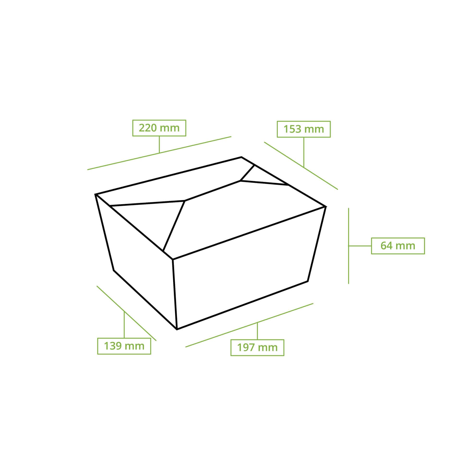 BIOZOYG Caja Alimentos Take Away I Bio Caja Alimentos con tapa plegable 1500 ml I caja rectangular cartón I caja de cartón Kraft compostables marrón I 180 Piezas Caja desechable To Go
