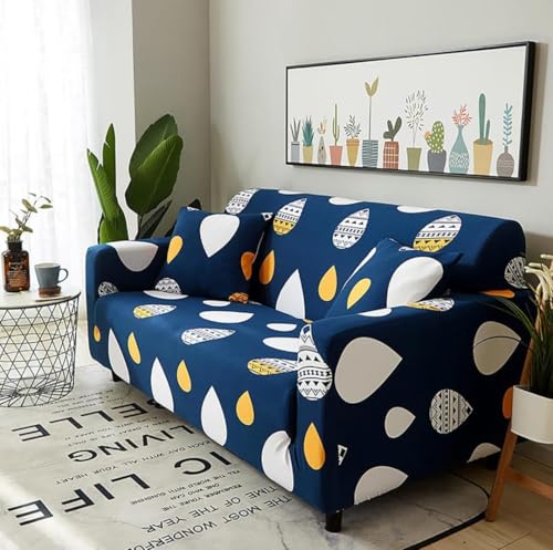 Image of HK 3 Seater Universal Elastic Sofa Cover | 360 Fully Covered Anti-Slip Washable Couch Cover Protector | 140 GSM Stretch Fit Polyester + Spandex Slipcover (180-230cm /SC-005-03)