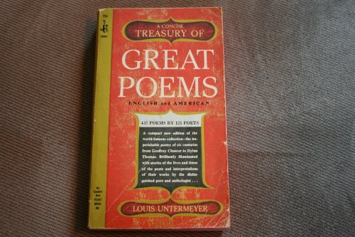 A Concise Treasury of Great Poems English and A... B0045WHQLK Book Cover
